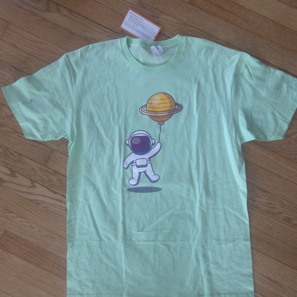 Tultex Mens Astronaut T-Shirt - Light Green